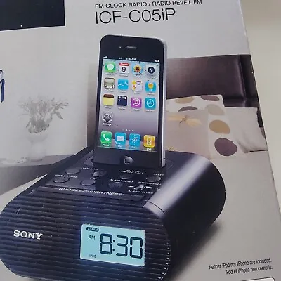 Sony Dream Machine Auto Time Set Dual Alarm Clock CD IPod IPhone Radio ICF-CD3iP • $9.89
