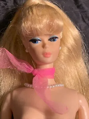 Nude 1996 Barbie Loves Elvis Doll Ponytail Bangs Blonde Blue Side Eyes Pearls • $24.99