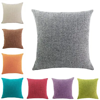 30-70cm New Plain Solid Linen Large Cushion Cover Pillow Case Home Sofa Decor • $17.59