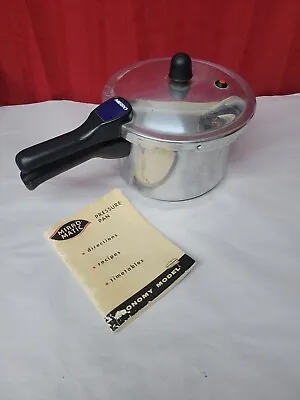 Vintage Mirro Matic 4qt Quart Pressure Cooker Pot Model W/Instruction Booklet • $29.90