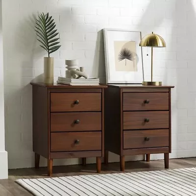 Lafever Mid-Century Modern Minimalist 3-Drawer Nightstand • $25