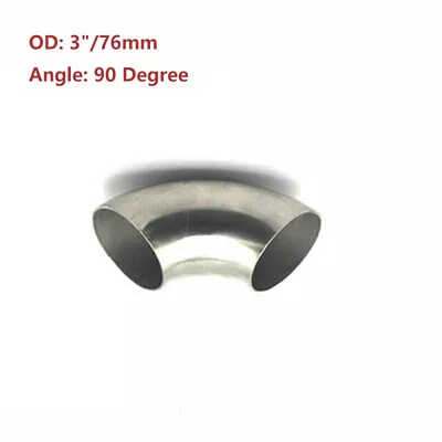 Car 3  Inch/76mm 90° Stainless Steel Welded Bend Tube Exhaust Elbow Pipe Fitting • $13.15