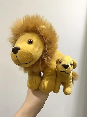 DeAgostini My Animal Kingdom Lion Duo Soft Plush Toy Parent And Baby Set • £4.99
