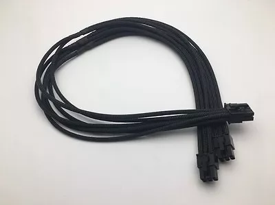 £17.99 • Buy Be Quiet 8pin Psu To 2 X 6 Pin Pcie 60cm Black Sleeved Power Supply Cable 