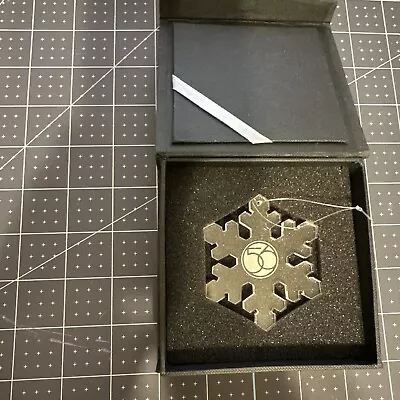 Vintage Dept. 56 Snowflake Ornament Clear Acrylic 2.5” Christmas W/Box 2003 • $6.49
