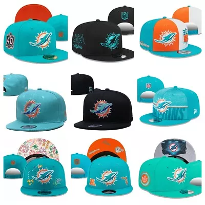 NFL NEW ERA Men's Miami Dolphins Adjustable Hat Snapback Baseball Cap • $23.99