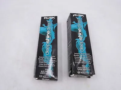 £9.66 • Buy Set Of 2 Teal RUSK DEEP SHINE INTENSE ADVANCED MARINE THERAPY HAIR COLOR 3.4oz