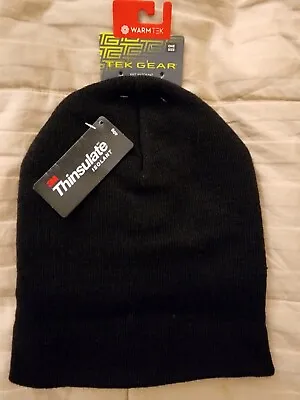 TEK GEAR 3M Thinsulate Black Knit Hat Beanie Adult Size **NEW With Tags** • $8
