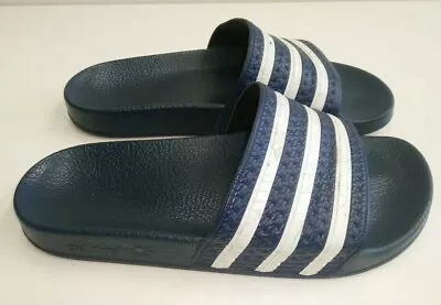 Adidas Adilette Slide Sandals Adi Blue / White EURO 39  MEN US 6  WOMEN US 7  • $29.95