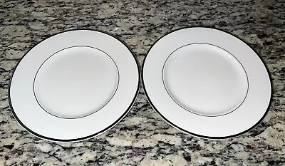 Mikasa Ultima Plus Cameo Platinum Salad Plates 8 1/2  HK301 With Tags Set Of 2 • $15.99