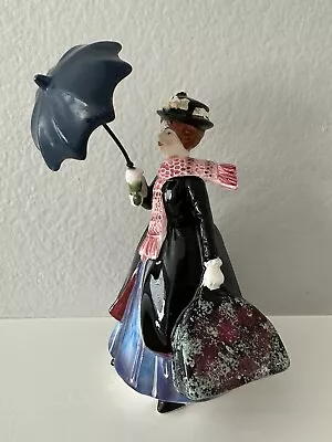 Vintage 1964 Walt Disney Productions Enesco Mary Poppins Figurine With Umbrella • $99.99