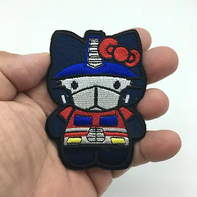 Hello Gundam Kitty Mash Up Embroidered Hook And Loop Morale Patch FREE USA SHIPP • $9.99
