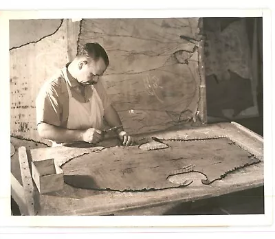 Man Makes CLOTHING GARMENTS Of SEAL Skin Vintage 1940s Press Photo • $40