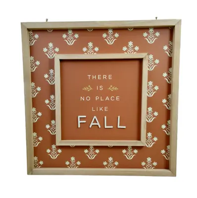 Place & Time There Is No Place Like Fall 16 X 16 In Wooden Sign (New) • £25.94