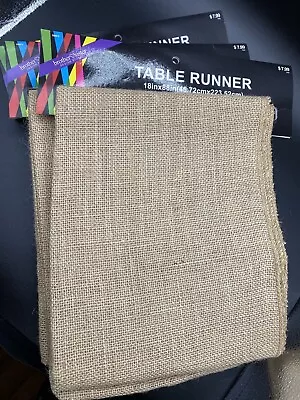 Natural Burlap Table Runner 18  X 88  Hobby Lobby Never Used 3 Available • $6.99