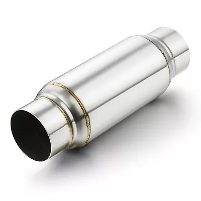 3  Exhaust Resonator 12  Long Universal Muffler Deep Tone Reduce Engine Noise • $44