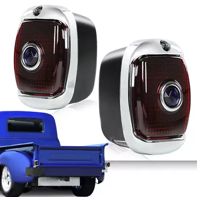 New Fit For 1940-1953 Chevy GMC Truck Rear Black Blue Dot Tail Lamps Right Left • $81.84