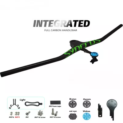 720-800mm T800 Carbon Mountain Bike Integrated Handlebar With Stem -9 Degree • $236