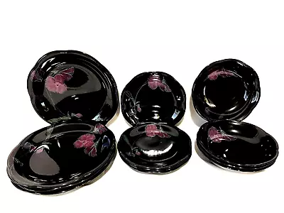 Mikasa Rondo Tango 12pc Set Of 4 Each Floral Dinner & Salad Plates & Soup Bowls • $99.95