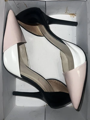 $39.99 • Buy ZARA Women White Black Pink Pumps High Heels Size 8 EU 39