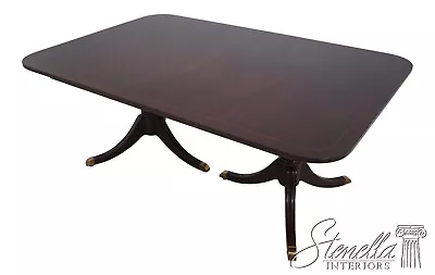 63719EC: KINDEL Inlaid Border Mahogany Dining Room Table • $1895