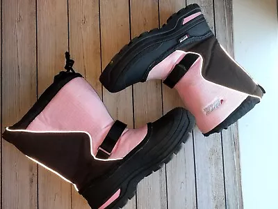 Baffin Mustang Junior Polar Proven Insulated Boot Snow Youth Sz 7 PINK EUC • $27.99