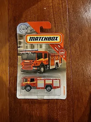 Scania P 360 56/125 Matchbox 2018 FHG78 (red) MBX Rescue Fire Dept Truck • $9.99