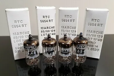 Matched Quad (4) NOS/NIB Mullard 5654/6AK5/EF95/M8100 BLACK HOLE Plate Tubes • $49.99