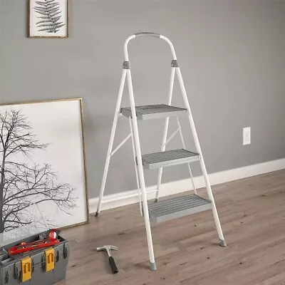 3 Step Connection Step Stool Folding Ladder W/Metal Frame For Kitchen Closets • $37.99