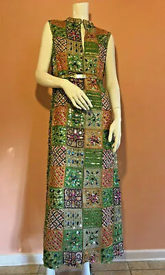 Carmel Myers - A Malcolm Starr Gown Worn To Broadway Opening With Swanson - 1971 • $800