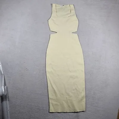 $23.99 • Buy Kookai Womens Cut Out Dress Size 1 Or 10(AU) Beige Midi Crew Neck Sleeveless