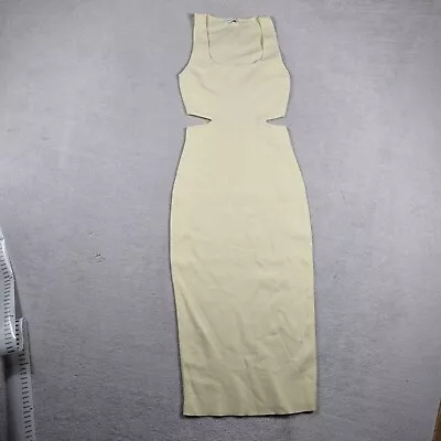 $23.99 • Buy Kookai Womens Cut Out Dress Size 1 Or 10(AU) Beige Midi Crew Neck Sleeveless