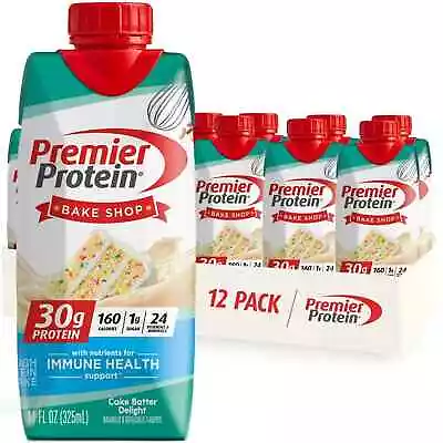 Premier Protein Shake Cake Batter Delight 30g Protein 11 Fl Oz 12 Ct • $23.50