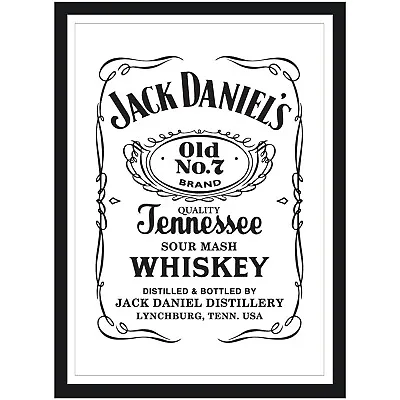 Jack Daniel Old Brand Unframed Canvas Print A3 297mm X 420mm • $28.99