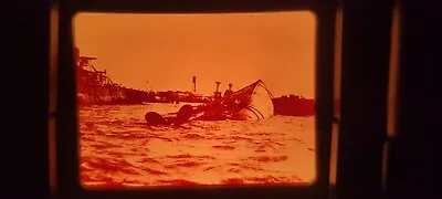 KO01 35MM SLIDE Americana Photo Photograph CAPSIZED BOAT PEARL HARBOR? • $10.46