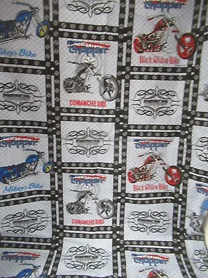 American Chopper Motorcycle  SPRINGS INDUST. VTG 2004 COTTON FABRIC 1 YD 5 X45  • $9.09