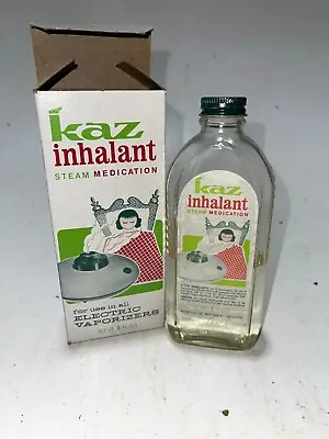 Vintage Kaz Inhalant Steam Activated Medication Congestion Cold 50% Full • $19.99