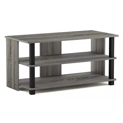 Furinno Sully Wood 3-Tier TV Stand For TV Up To 32  In French Oak Gray/Black • $51.20