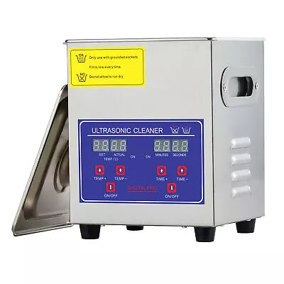 2 L Ultrasonic Cleaning Machine Timer Heater Stainless Steel Sonic Glass Cleaner • $62.99