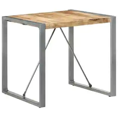 Dining Table 80x80x75 Cm Rough Mango Wood Furniture SLS • £201.79