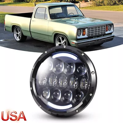 $39.99 • Buy 7 Inch Round LED Headlight For Dodge D100 D150 D200 D300 Dart Ramcharger Pickup