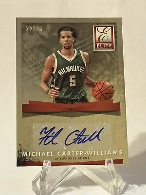 2015-16 Panini Donruss Elite Signatures Red 22/49 Michael Carter-Williams Auto • $9.99