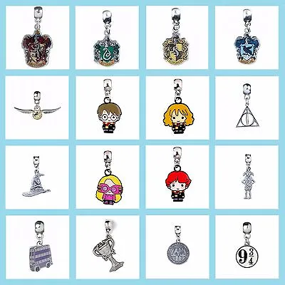 Official Harry Potter Jewellery Silver Plated Slider Charm Bead Pendant • £6.99