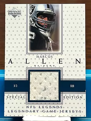 2000 Upper Deck Legendary Game Jersey MARCUS ALLEN Game Used Raiders NFL Legends • $18.99