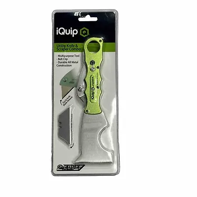 IQuip 2 EDGE UTILITY KNIFE & SCRAPER COMBO PAINT MULTI FUNCTION PUTTY KNIFE TOOL • $49.95