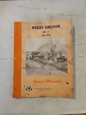 Vintage 1958 Massey Ferguson No. 3 Baler Owners Manual • $14.20