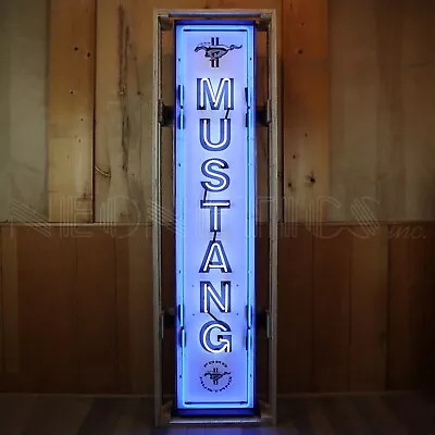 6 FOOT Vertical Ford Mustang Neon Sign In Steel Can Ford Signs Garage Decor Men • $1849.99