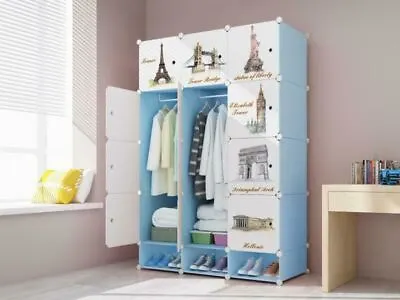 £44.99 • Buy 12 Cube Plastic Wardrobe Cupboard Closet Cabinet Organiser Storage Furniture Set