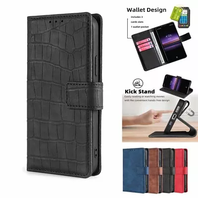 $13.97 • Buy Leather Phone Case Cover For Sony Xperia XA1 XA2 XA3 XZ1 XZ2 Compact XZ3 XZ4 L4