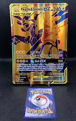 $2.99 • Buy Pokemon Pikachu And Zekrom GX Tag Team Jumbo Promo Card SM248 OVERSIZED